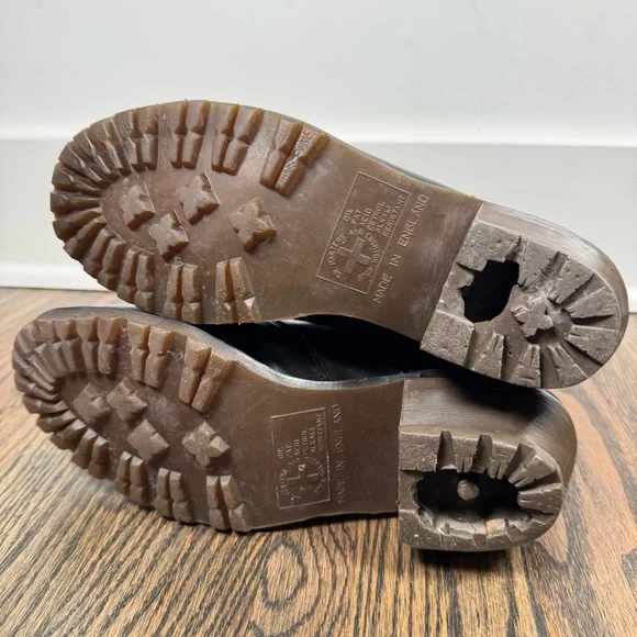 Early 1990s Vintage Dr. Martens 8146 Regina Black Leather Boots size UK6 US8 - Picture 7 of 11